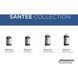 Santee 2 Light 15 inch Matte Black Outdoor Wall Lantern, Medium, Design Series